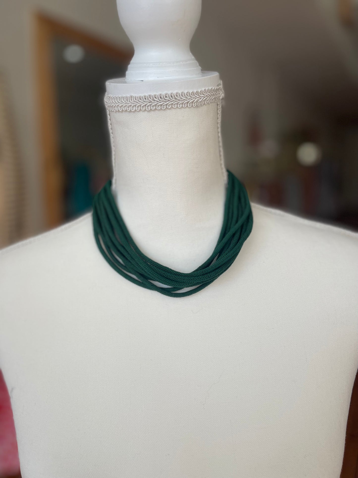 Hunter Green Rope Necklace