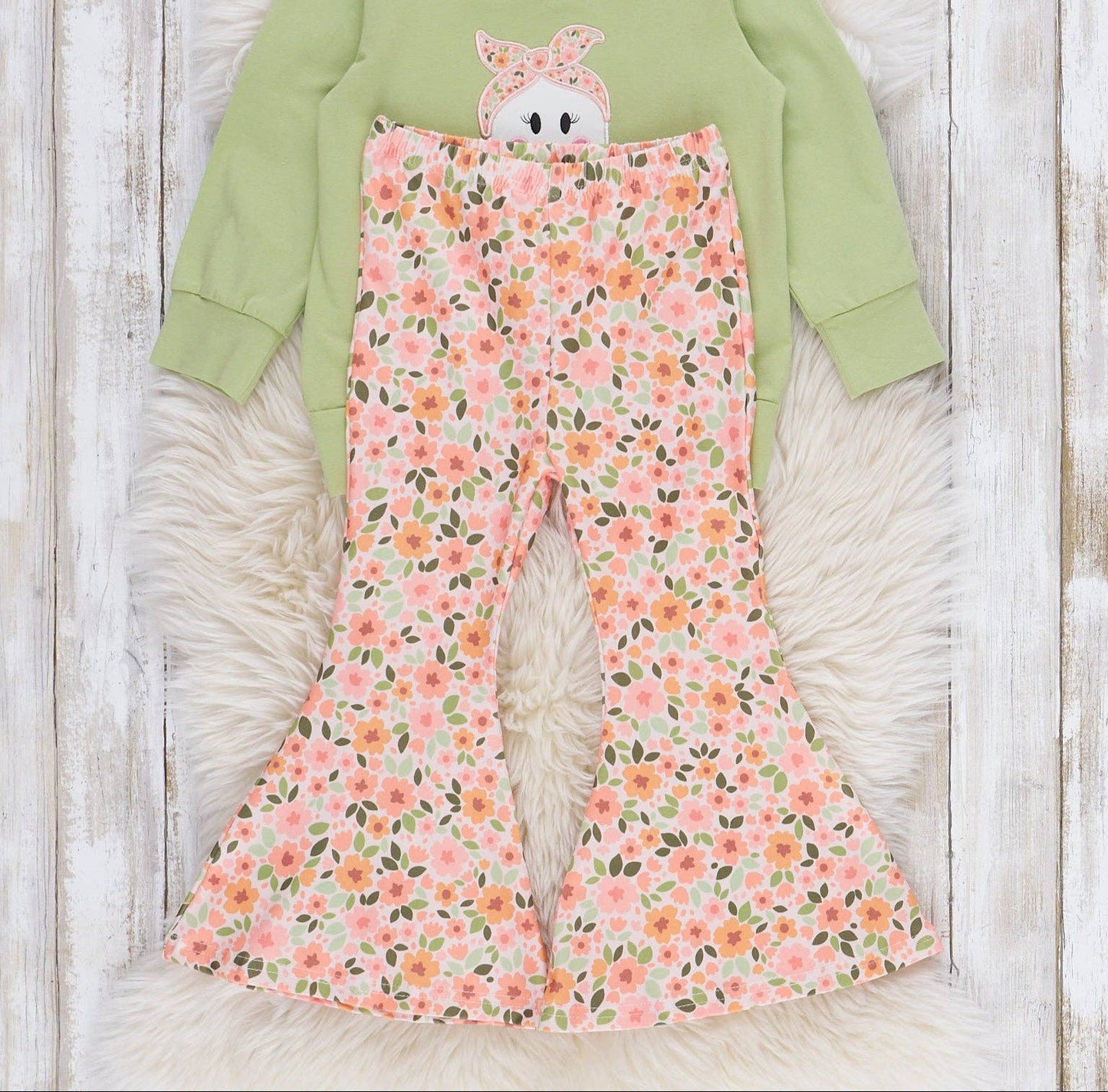 Ghostly Frolicking Bell Bottom Embroidered Outfit