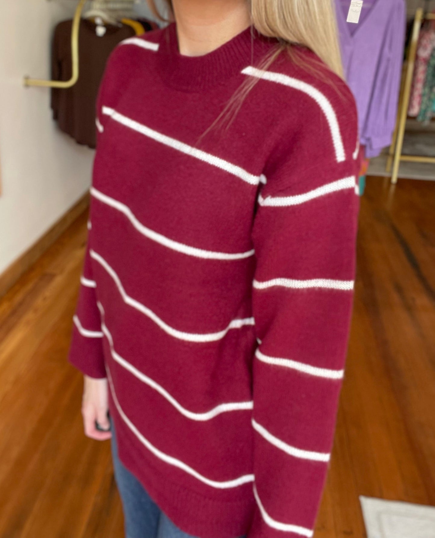 Clearly The One Sweater (Burgundy)