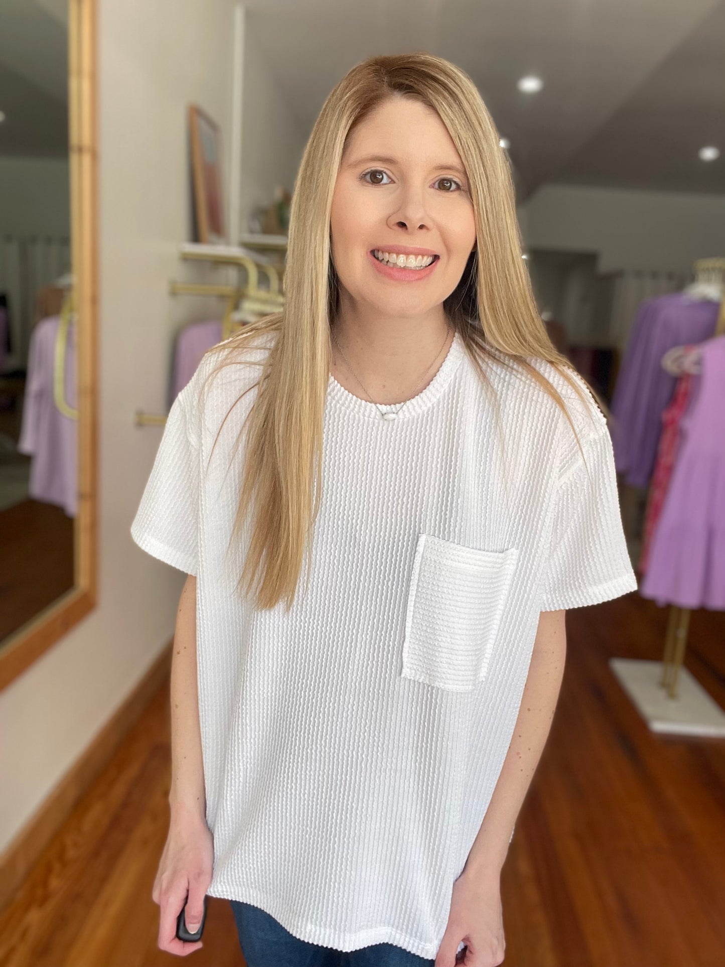 The Weekender Short Sleeve Top (White)