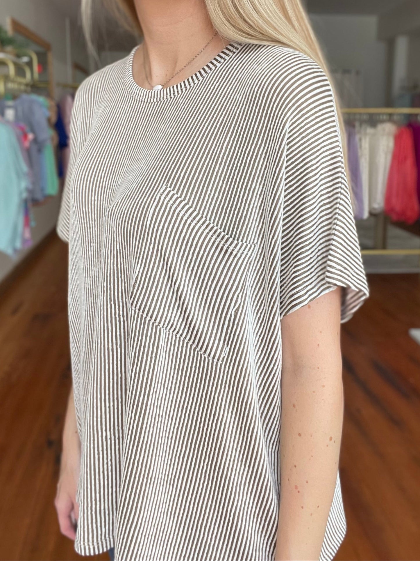 Moments That Make You Short Sleeve Ribbed Top Mocha