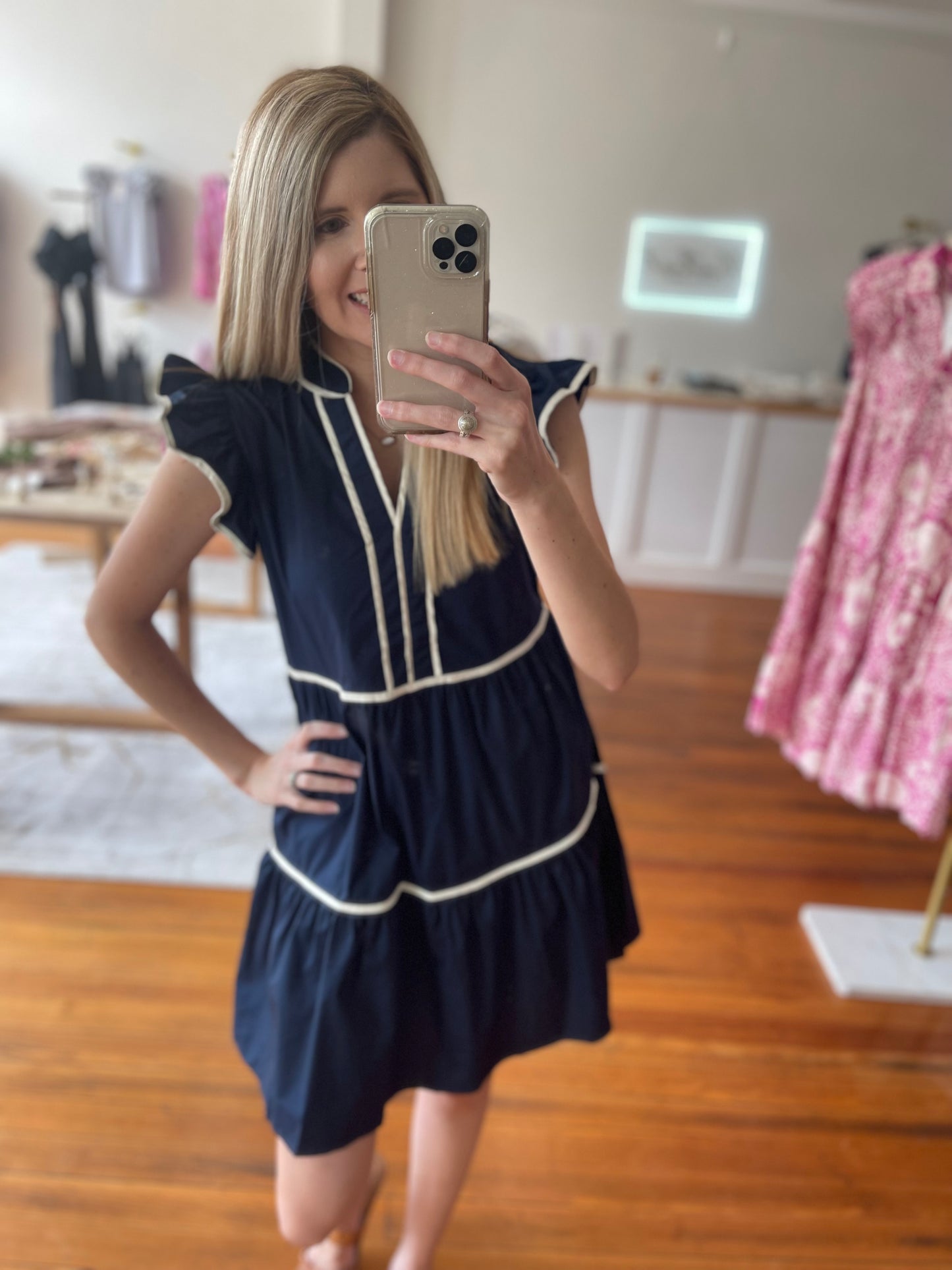 Impression Maker Navy Dress
