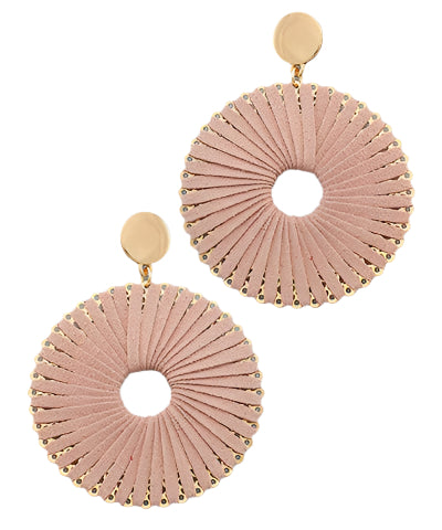 Suede Circle Earrings