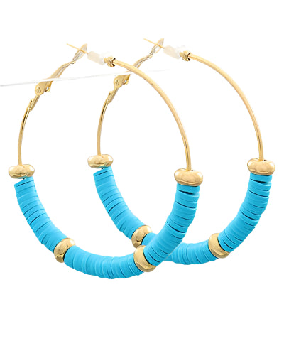 Beaded Hoop Earrings
