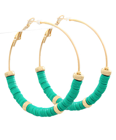 Beaded Hoop Earrings