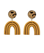 Animal Print Clay Earrings