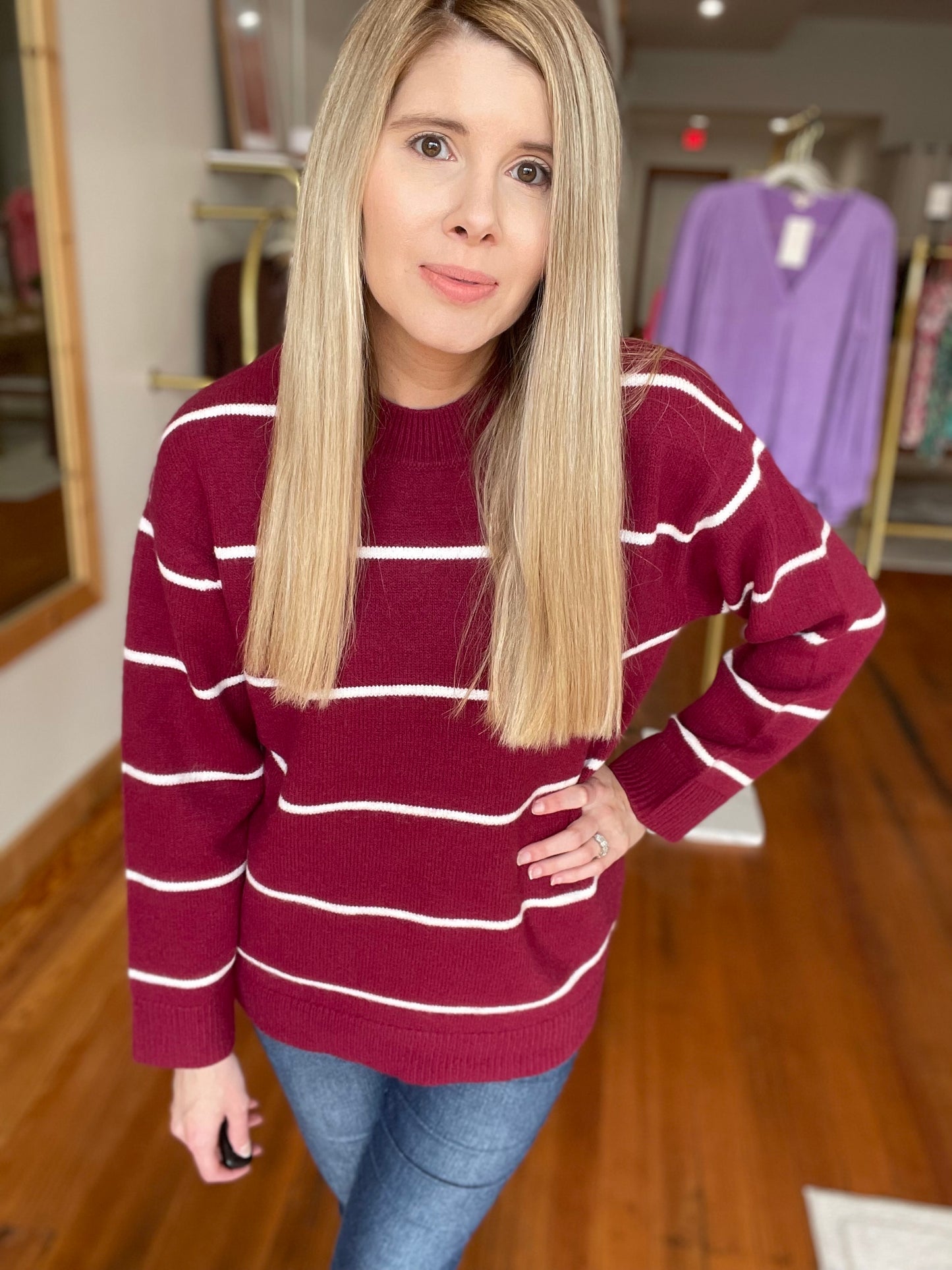 Clearly The One Sweater (Burgundy)