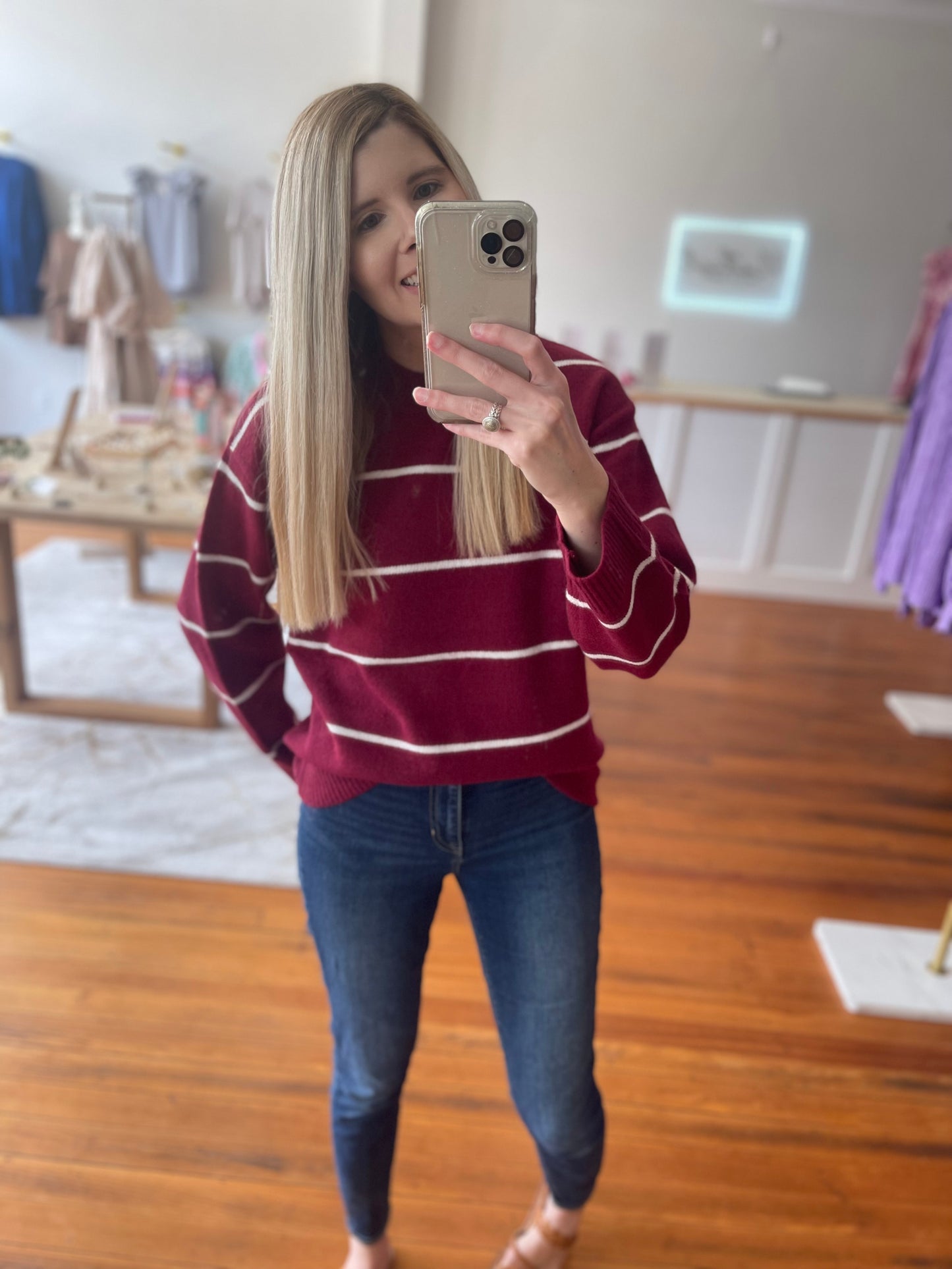 Clearly The One Sweater (Burgundy)