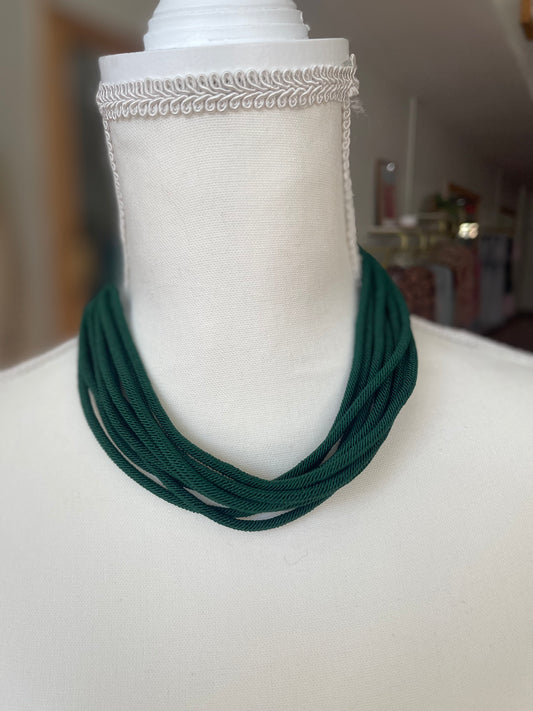 Hunter Green Rope Necklace