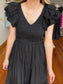 Classic Moment Black Midi Dress