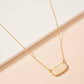 Ivory Druzy Stone Charm Short Necklace