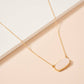 Ivory Druzy Stone Charm Short Necklace