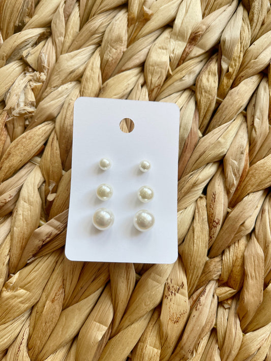 Pearl Trio Earrings
