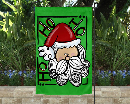 Ho Ho Ho Santa Garden Flag