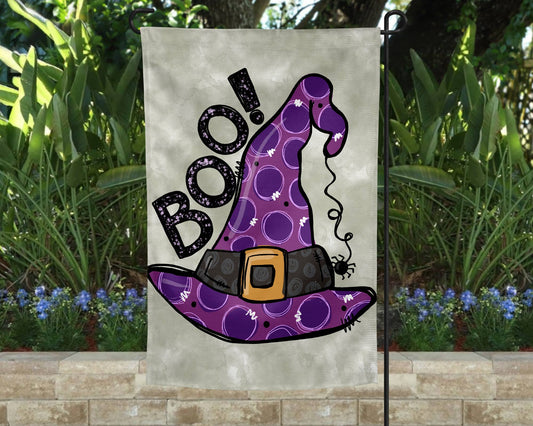 Boo Halloween Garden Flag