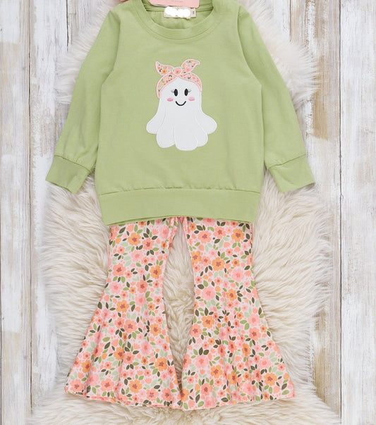 Ghostly Frolicking Bell Bottom Embroidered Outfit