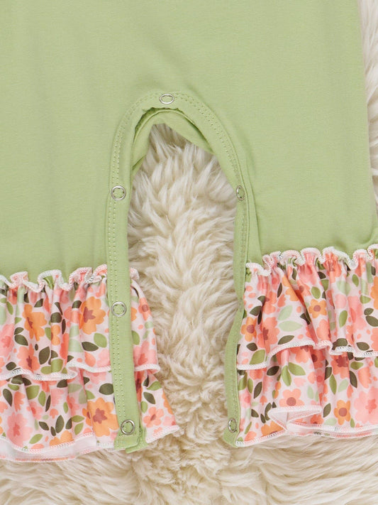 Ghostly Frolicking Embroidered Ruffle Romper