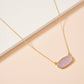 Lavender Druzy Stone Charm Short Necklace