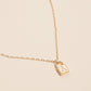 Assorted Golden Initial Lock Pendant Necklace