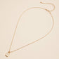 Assorted Golden Initial Lock Pendant Necklace
