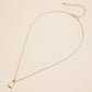 Assorted Golden Initial Lock Pendant Necklace