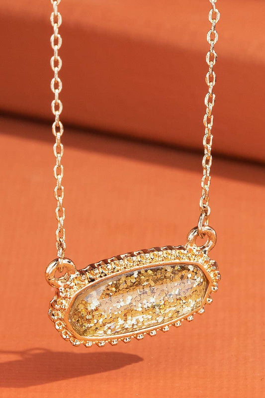 Resin Charm Necklace: Gdgd-Gold / OS