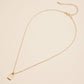 Assorted Golden Initial Lock Pendant Necklace