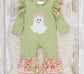 Ghostly Frolicking Embroidered Ruffle Romper