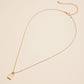 Assorted Golden Initial Lock Pendant Necklace