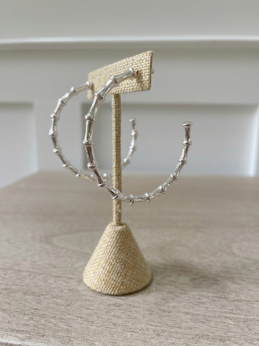Bamboo Hoops Silver