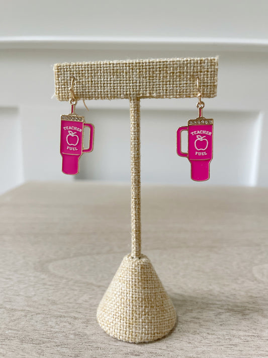 Teacher Fuel Earrings for Educators Stylish Accessory