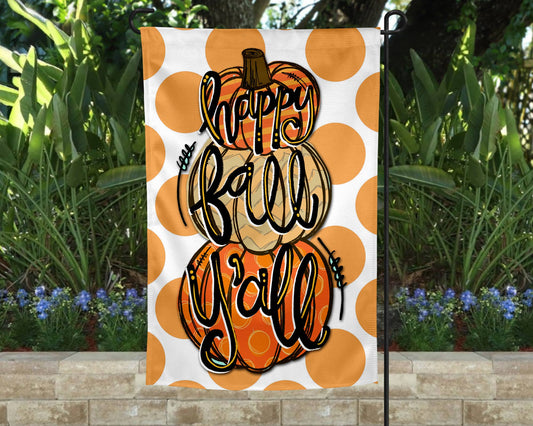 Happy Fall Y'all Stacked Pumpkins