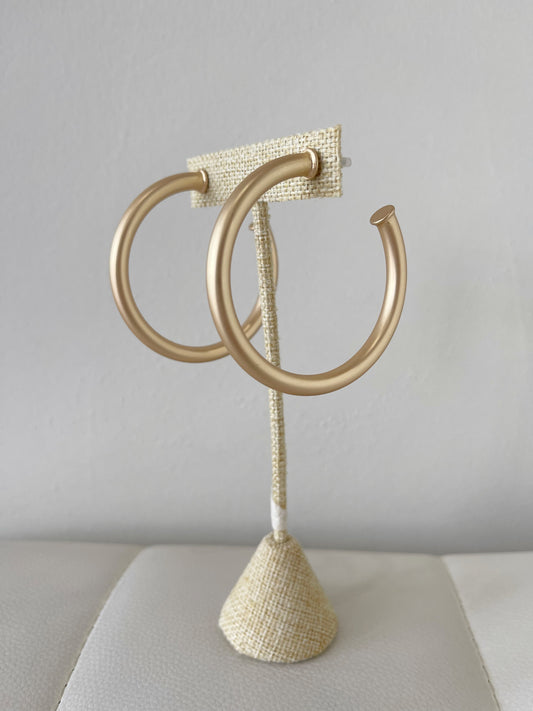 Gold Thick Hoops