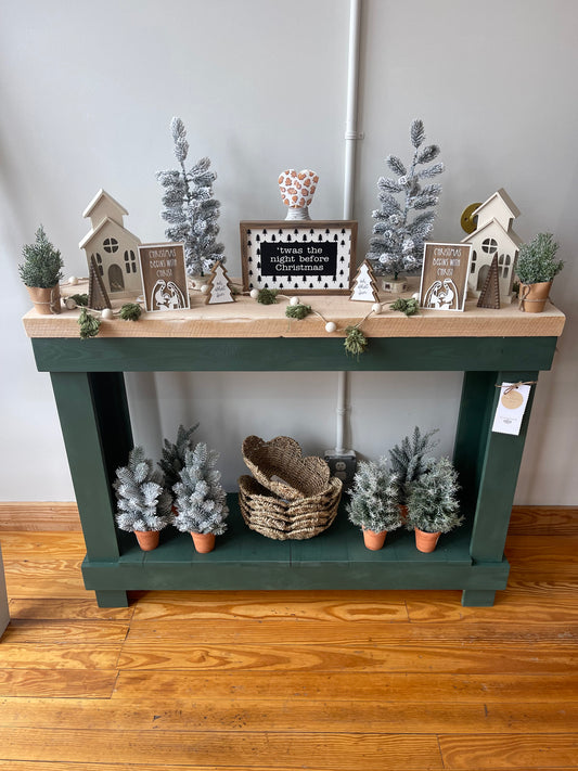 Green Farmhouse Entryway Table