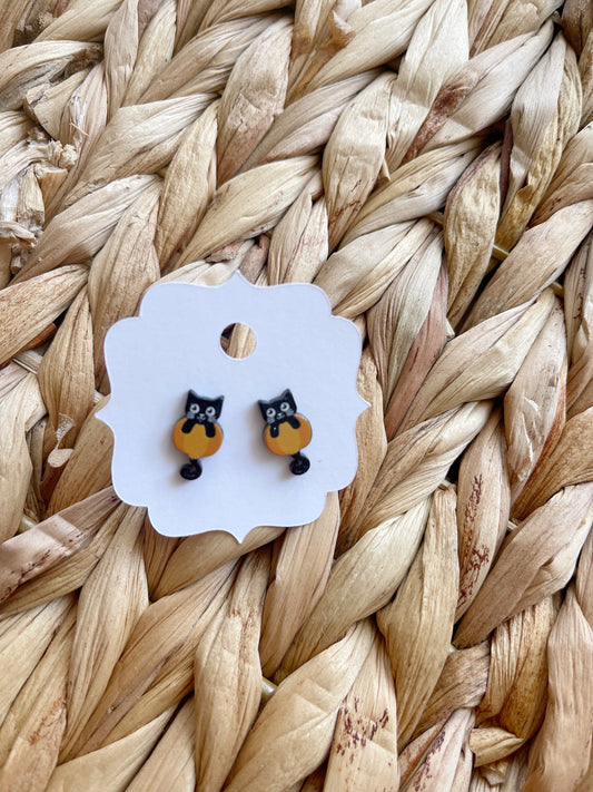 Halloween Cat Earrings