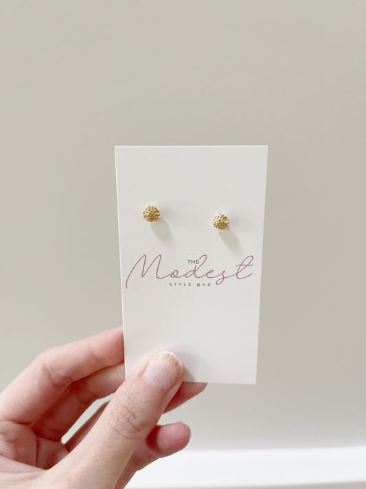 Stunning Cluster Studs Elegant Metal Earrings 1/8 to 4/8 Inches