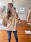 Live Laugh Love Work Top with V Neckline and Poet Sleeves