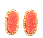Druzzy Studs Coral