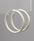 Silver Thick Hoops