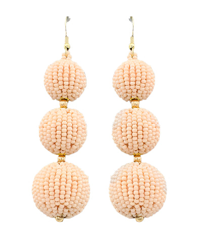 Beaded ball earrings