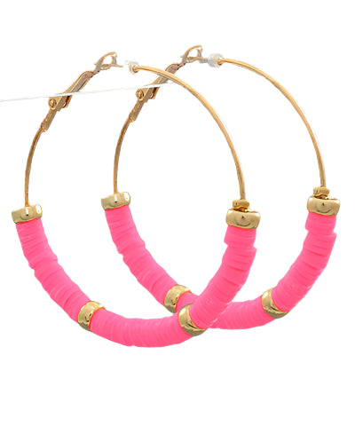 Beaded Hoop Earrings