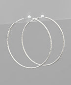 Thin Silver Hoops