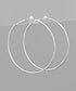 Thin Silver Hoops