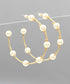 Gold Pearl Hoops