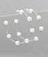 Silver Pearl Hoops