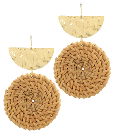Rattan Earrings