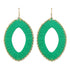 Wrapped Raffia Oval & Beads Earrings