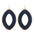 Wrapped Raffia Oval & Beads Earrings