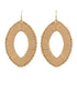 Wrapped Raffia Oval & Beads Earrings