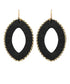 Wrapped Raffia Oval & Beads Earrings